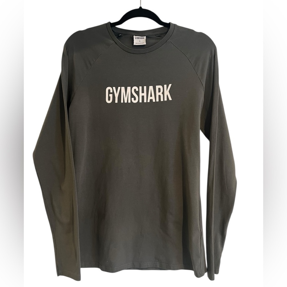 Gymshark Men’s Apollo Charcoal Long Sleeve T Shirt- Size S